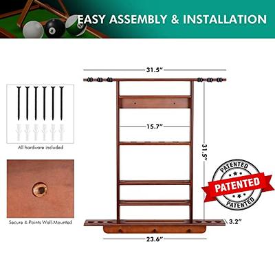 XCSOURCE Pool Cue Rack, 2-IN-1 Pool Stick & Ping Pong Paddle