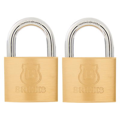 Brinks, Solid Brass 30mm Keyed Padlock with 5/8in Shackle