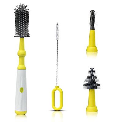 3 In 1 Baby Bottle Brush 360 Water Bottle Cleaning Brush Straight Handle  Baby Bottle Cleaner