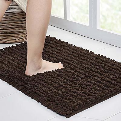 Yimobra Bath Rug Mat, 32 x 20, Soft Shaggy Chenille Bathroom Rugs, Large  Size, Super Absorbent & Thick, Non-Slip, Machine Washable Bathroom mat,  Bath