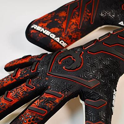  Renegade GK Apex Afterburn Professional Strapless Goalie Gloves, 4mm EXT Contact Grip