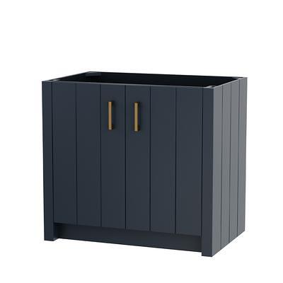 Cora 48 inch Solid Oak Bathroom Vanity with Rectangular Undermount Sink - Navy by Randolph Morris RMAST-48NB-SQB