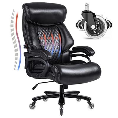 Excebet Big and Tall Office Chair 400lbs Wide Seat, Leather High