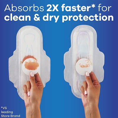 Always Ultra Thin Pads with Wings, Size 2, Long Super Absorbency, 58 CT -  Yahoo Shopping