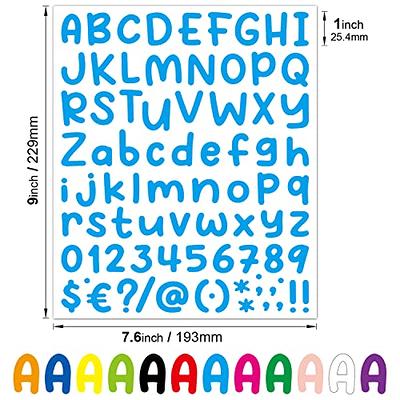 12 Sheets Alphabet Stickers Large 972 Letter Stickers 1 inch Vinyl  Self-Adhes