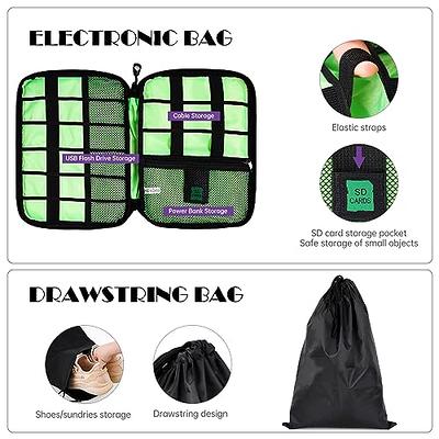 Electronic Travel Cable Bag Waterproof Three Layer Accessories Organizer  Storage Case for Cable,Cord,Charger, Adapter,Power Bank