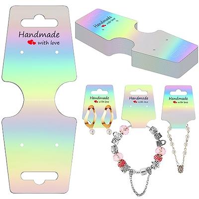 jijAcraft 100Pcs Bracelet Display Cards with Adhesive, Necklace Holder Cards  for Packaging Selling, Personalized Blank Kraft Earring Cards for Small  Business, Hanging Keychain Jewelry (4.7“x1.7） - Yahoo Shopping