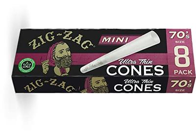 Zig-Zag 70mm Ultra Thin Pre Rolled Cones - 8 Pack Box, Bulk Carton of 18  Boxes (144 Cones), Premium Quality, Slow Burn, Easy to Fill