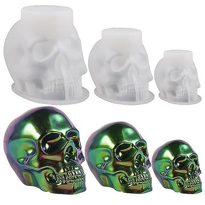 3D Skull Silicone Molds Epoxy Resin Casting Art Crafts Halloween Decor