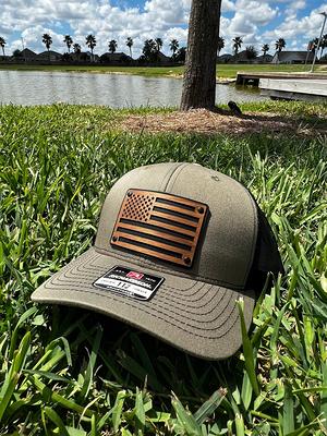 Bronco Custom Trucker Leather Patch Hat Personalized Laser