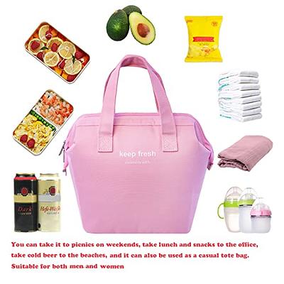 Lovyan Reusable Insulated Lunch Bag Stylish Bento Lunch Bag Water-resistant Lunch  Tote Bag Lunch Box Containers for Women Men Adults Work Picnic (Pink) -  Yahoo Shopping