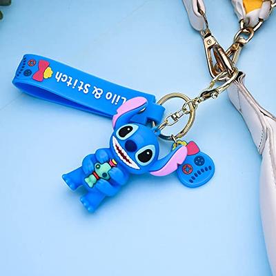 ANEIMIAH Stitch Key Chains for Car Keys, Lilo and Stitch Keychains Wristlet  for Women Keychain Accessories