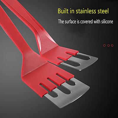 Silicone Kitchen Food Tongs Stainless Steel BBQ Grilling Tong Non-Stick  Cooking Barbecue Clip Clamp Kitchen Tools Accessories