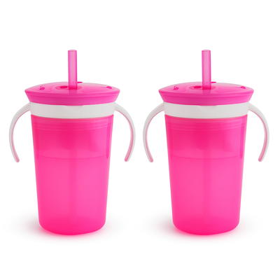 Munchkin Nibbles & Giggles Toddler Miracle Cup And Snack Catcher Feeding  Gift Set - Pink - 10oz