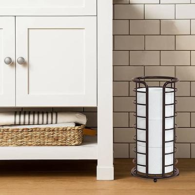 Vertical Toilet Paper Holder, Bathroom Tissue Storage Rack, Toilet