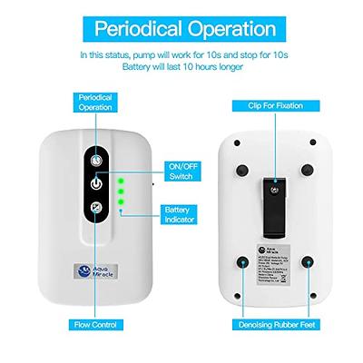 AquaMiracle Lithium Battery Powered Portable Aquarium Air Pump for