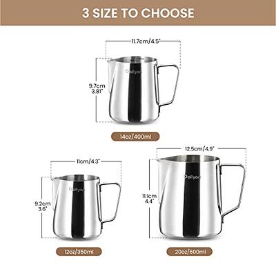 Milk Frothing Pitcher, Stainless Steel Coffee Milk Frothing Cup Milk Frother  Steamer Cup with Lid and Handle Coffee Latte Art Cup for Home Office  Kitchen Coffee Shop, Silver (1000ml) - Yahoo Shopping