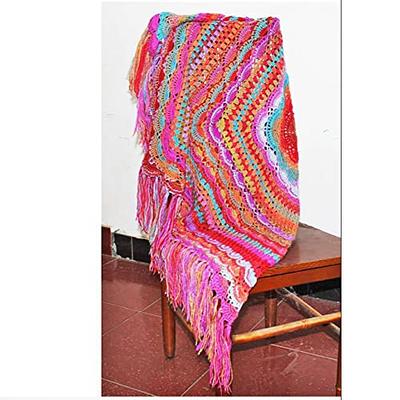6 Pieces 50 g Crochet Yarn Multi Colored Acrylic Yarn Hand Knitting Yarn  Color Yarn Weaving Yarn Crochet Thread (Pink, Yellow Green, Multicolor,  Blue
