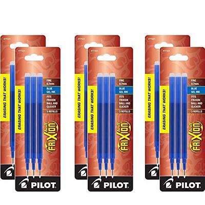 Pilot Gel Ink Refills for FriXion Erasable Gel Pen, Fine Point, Black Ink -  Pack of 18 (77330)