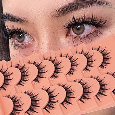 Manga Lashes, Spiky Korean Anime False Eyelashes Natural Look, Japanese  Wispy Strip Lashes, that Look Like Individual Clusters Lashes, Asian  Cosplay Doll Eyelashes, 5 Pack 