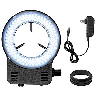 Adjustable 144 LED Ring Light illuminator Lamp For Industry Stereo  Trinocular Microscope Video Camera Lens Magnifier 110V 220V