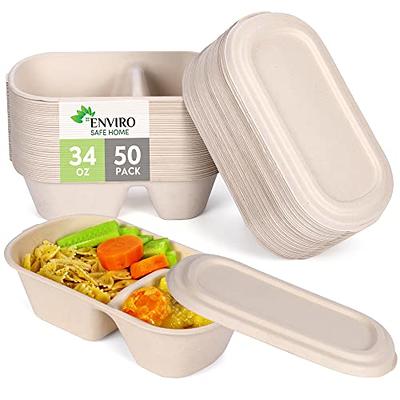 Enviro Safe Home Disposable Meal Prep Containers - Compostable