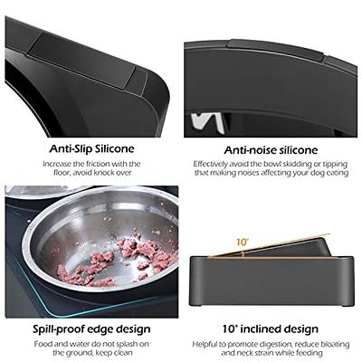 Vantic Elevated Dog Bowls - Adjustable Raised Dog Bowls for Large Dogs,  Medium Dogs and Small Dogs, Durable Bamboo Dog Food Bowl Stand with 2  Stainless Steel Bowls and Non-Slip Feet for