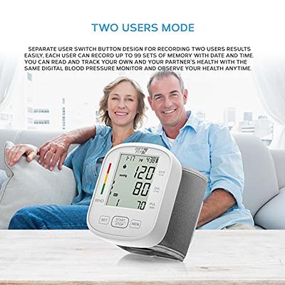 Get Fit Wrist Blood Pressure Monitor for Home Use - Medical Blood Pressure  Machine Reader - Dual Users 2x99 Memory - Sphygmomanometer Adjustable Wrist