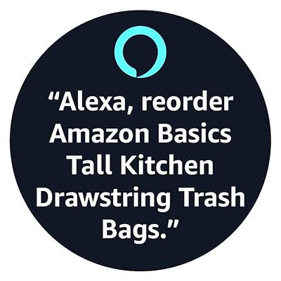 Basics Tall Kitchen Drawstring Trash Bags, Clean Fresh