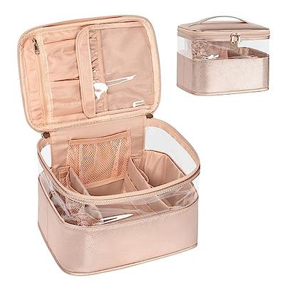 Clear Travel Makeup Bag with Dual Compartments