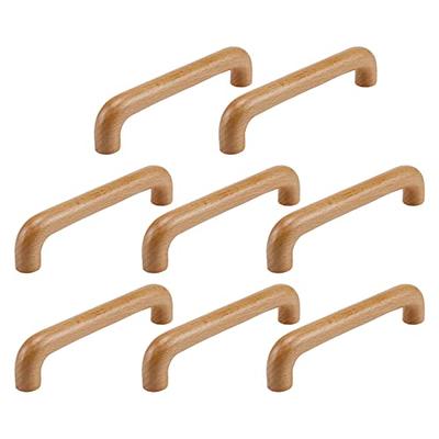 MY MIRONEY 8 Pack Hardware Wooden Handles Arch Wood Cabinet Pulls Finished  Wooden Drawer Pulls Handles Beech Wood Dresser Door Pulls with Screws,  5.04 Hole Centers - Yahoo Shopping