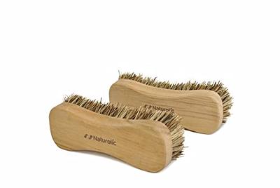 NATURAL 100% WOODEN HAND CLEANING BRUSH Stiff Hard Bristle Sweeping  Scrubbing