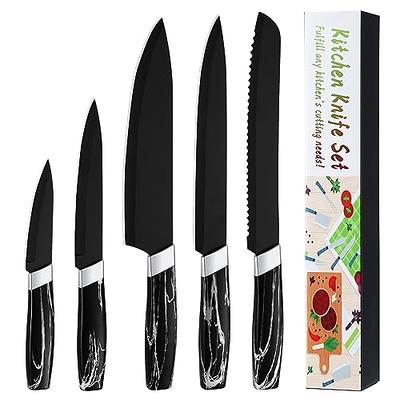 BALANCING 9-Piece CoreLess Damascus Knife Set with Birch Knife Block  DCN66002 - The Home Depot