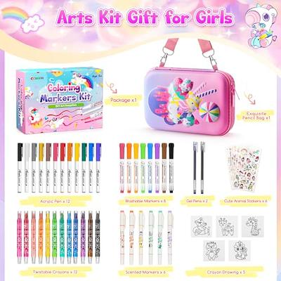 Kids Coloring Markers Set Color Book Drawing Activity Colored Pen Art Kit  80pcs