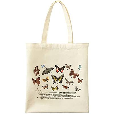 Cute Washable Canvas Tote Bag with Inner Pockets: Gift Idea For