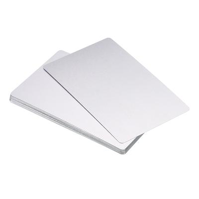 0.21mm Sublimation Metal Business Cards Blank Aluminum Printable Card,  Silver 300 Pack