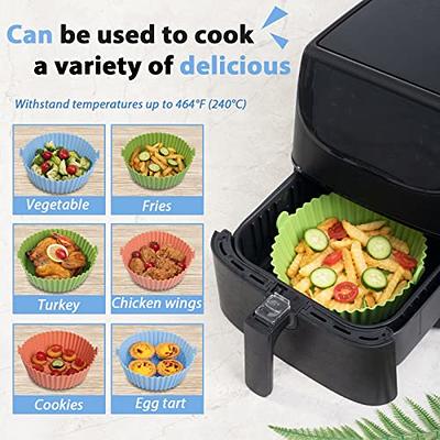 4-Pack of Premium Non-Stick Silicone Air Fryer Liner Round, Food Grade Air  Fryer Accessories, Reusable and Easy to Clean, For 5 QT, 6 QT, 7 QT and 8