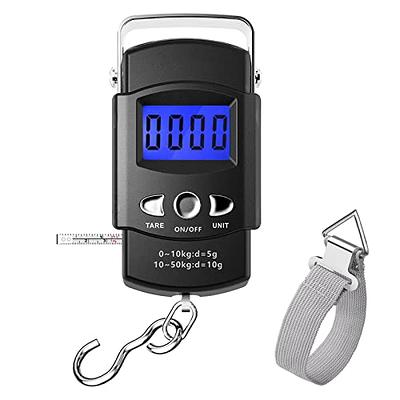 Fishing Scale,Max 110lb/50kg Luggage Scale Backlit LCD Screen