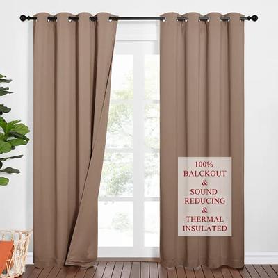 NICETOWN Sound Barrier 100% Blackout Divider Curtains 84