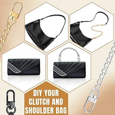 4 Pieces Purse Chain Strap 7.9 Inch DIY Flat Chain Strap Purse Strap  Extender Handle Bag Accessories Charms Decoration for Purse Handbags Shoulder  Bag (Vintage Black, Silver, Gold, Light Gold) : : Fashion