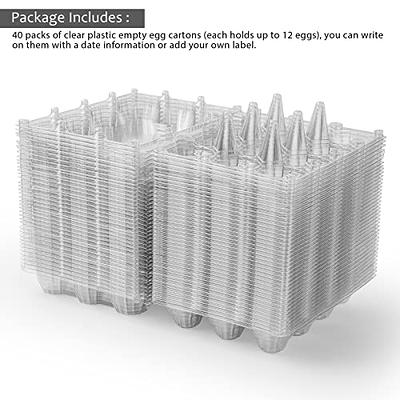 100PCS Egg Cartons Cheap Bulk Empty Plastic Chicken Egg Carton Each Holds  Half