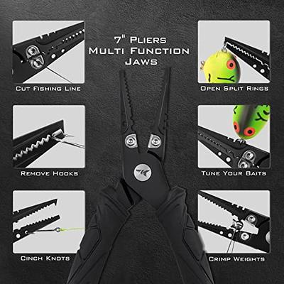 KastKing 7-inch Fishing Pliers and Filet Knife with Molded Sheath, 420  Stainless Steel Fishing Pliers, G4116 Corrosion Resistant Fillet Knife, 7'' Split  Ring Plier and 7'' Fillet Knife, Black - Yahoo Shopping