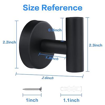 Budding Joy Adhesive Hooks Heavy Duty Stick on Wall Towel Door Waterproof Stainless Steel Holders for Hanging Clothes Bathroom Hook 4 Pack