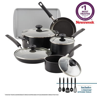 Farberware Style 10pc Nonstick Cookware Pots And Pans Set - Blue