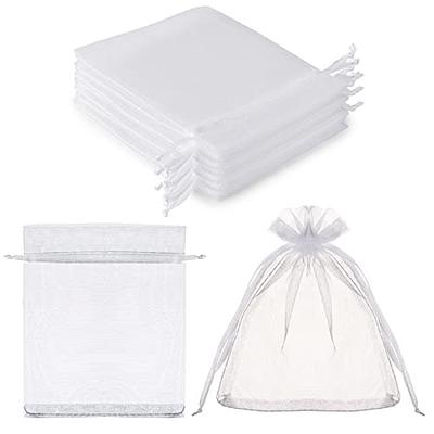 100pcs Black Organza Jewelry Bags Drawstring 3 x 4 inch, Little Mesh Gift Pouches Mini Candy Organza Bags for Small Presents Jewelry Earrings Candy