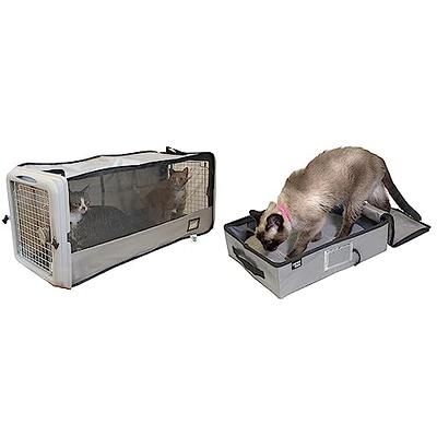 SPORT PET Large Pop Open Kennel, Portable Cat Cage Kennel, Waterproof Pet  bed, Travel Litter Collection