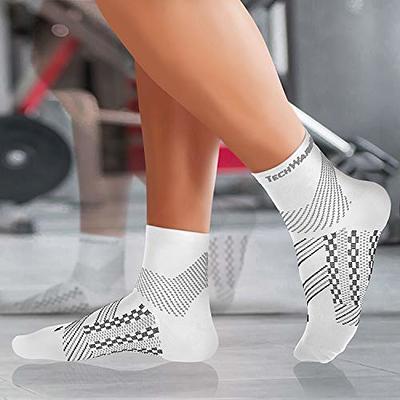 TechWare Pro Plantar Fasciitis Socks - Ankle Compression Socks for