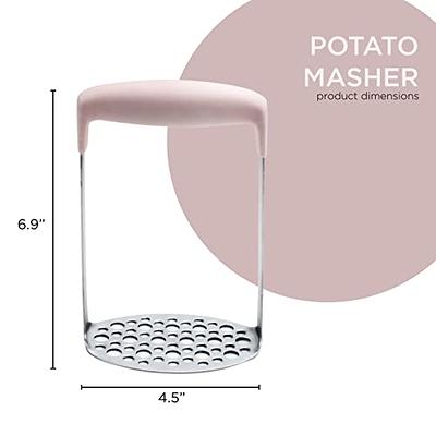 Cook With Color Hand Held Potato Masher - Professional Stainless Steel with  Soft Comfort Handles Food Masher - Perfect for Potatoes, Beans, Vegetable