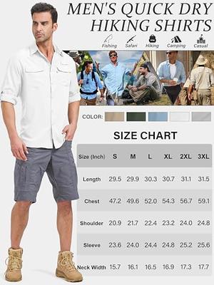 Men's Sun Protection Fishing Shirts Long Sleeve Safari Shirts UPF 50 UV  Quick Dry Cooling Travel Work Shirts