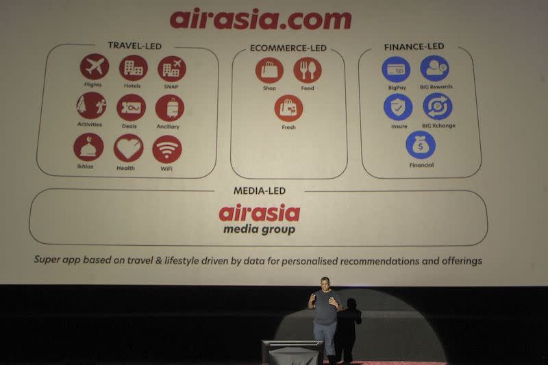 The AirAsia super app aims to be a one-stop platform for its users, offering a variety of products and services. — Picture by Shafwan Zaidon